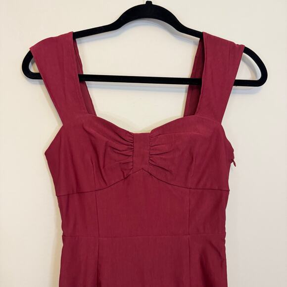 Fervour ModCloth Mini Dress XS Red Corset Sheath Ruched Fitted Evening Party - Picture 3 of 7